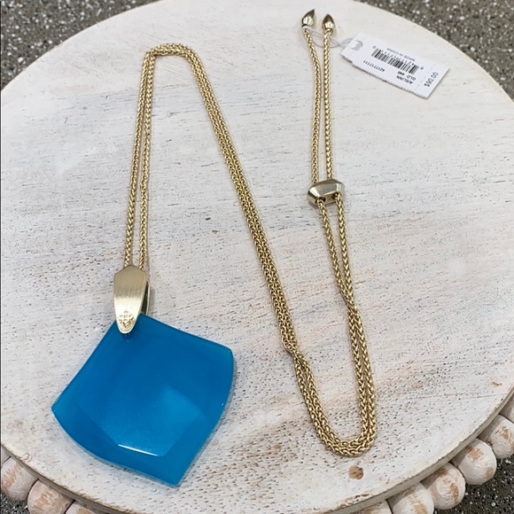 Kendra Scott Jewelry - Kendra Scott Aislinn Necklace Teal Agate NWT